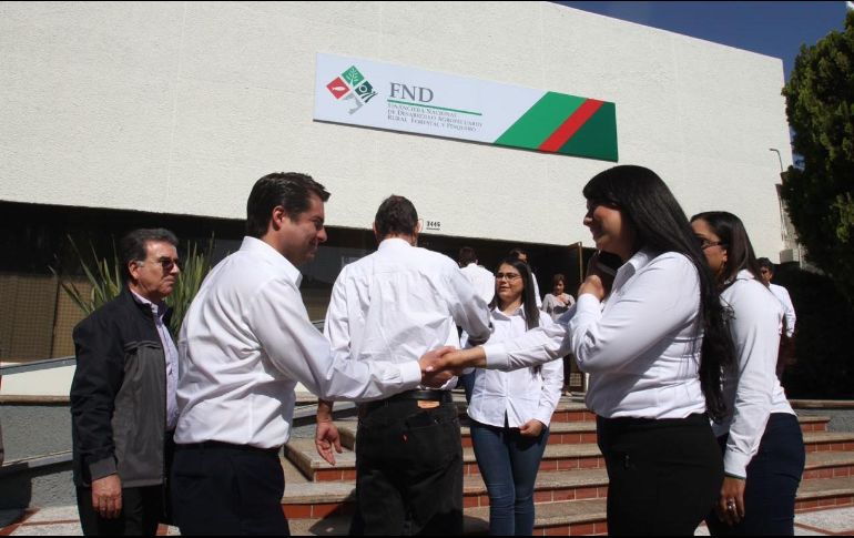 Enrique Martínez y Morales, director general de FND, durante una visita de trabajo a la Coordinación Regional Centro-Occidente. ESPECIAL/fnd.gob.mx