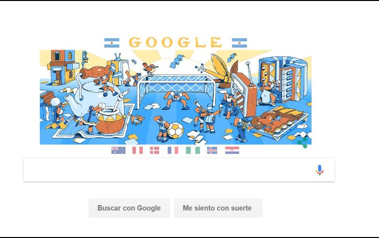 La plataforma continúa con sus imágenes de cómo viven los aficionados la pasión del futbol de cada uno de los 32 países que participan en la justa deportiva; este día tocó a los albicelestes. ESPECIAL / google.com.ar