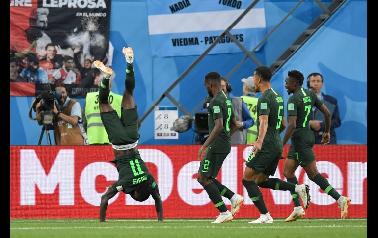 La igualada nigeriana llegó al 51' gracias a un penalti cobrado por Moses. AFP / G. Bouys