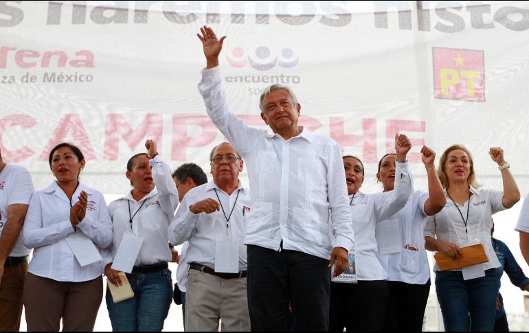 López Obrador prometió fomentar actividades productivas en el estado para generar 40 mil empleos. NOTIMEX/F. Estrada
