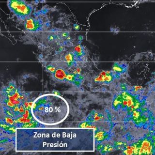Detectan zona de baja presión al suroeste de costas michoacanas