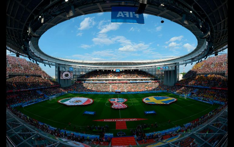 El estadio de Ekaterimburgo tuvo que ampliar su capacidad para ser una de las sedes mundialistas de Rusia 2018. AFP / J. Guerrero