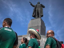 Miles de mexicanos acudieron a Rusia para apoyar a la Selección Mexicana en el partido ante Suecia. EFE / R. Pilipey