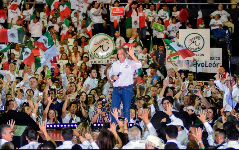 José Antonio Meade, en uno de sus últimos discursos de campaña por la Presidencia. AP/R. Cabrera
