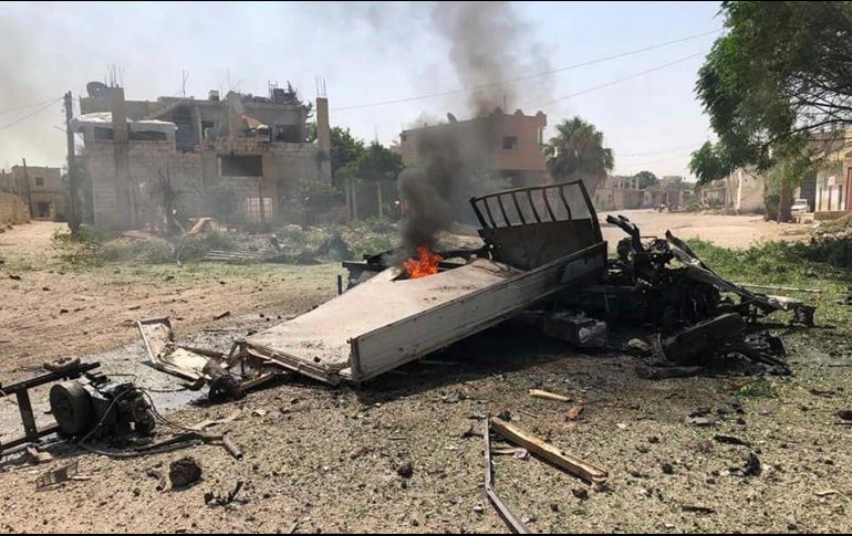 La confirmación del repliegue militar ruso se da a conocer en momentos en que el Ejército sirio combatió a los rebeldes en ciudad de Deraa. AP /