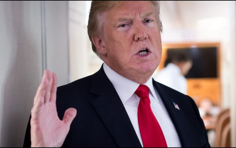 Trump también defendió a la principal agencia encargada de las deportaciones en EU, el Servicio de Inmigración y Control de Aduanas (ICE), ante las peticiones de algunos legisladores demócratas de eliminarla. AFP / S. Loeb