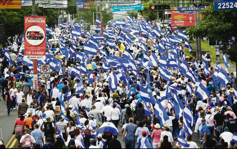 Crisis. Nicaragüenses reclaman la salida de Daniel Ortega. EFE