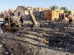 Fuerzas de seguridad registran la zona afectada. AFP/M. Ibrahim