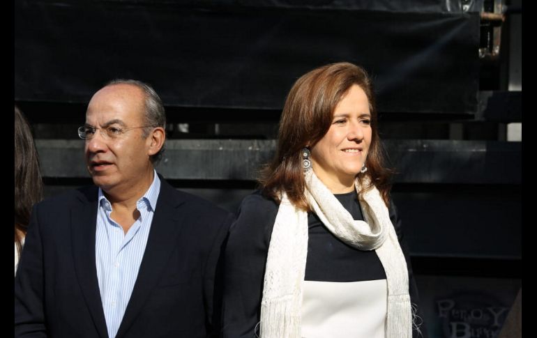 La excandidata a la Presidencia, Margarita Zavala, y el ex Presidente Felipe Calderón en la delegación Álvaro Obregón de Ciudad de México.