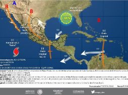 El SMN pidió extremar precauciones a la población de Jalisco y Baja California Sur por lluvias, viento y oleaje. TWITTER / @conagua_clima