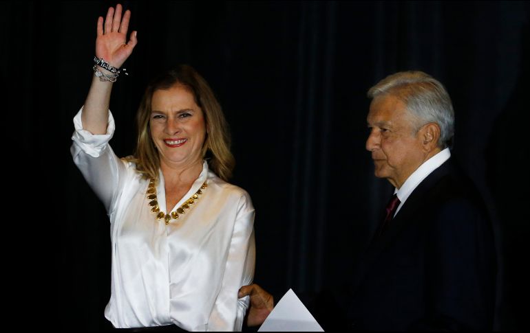Beatriz Gutiérrez Müller llamó la atención por su estilo elegante y clásico. AP / M. Ugarte
