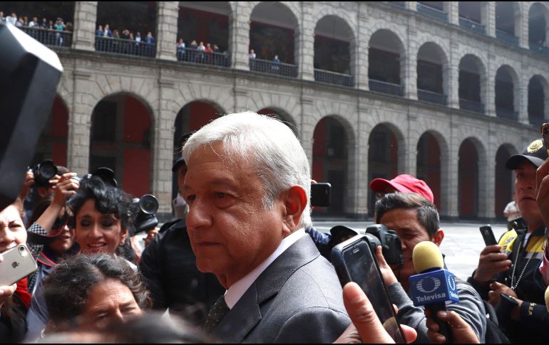 Andrés Manuel López Obrador se reunió con el Presidente Enrique Peña Nieto. EFE / M. Guzmán