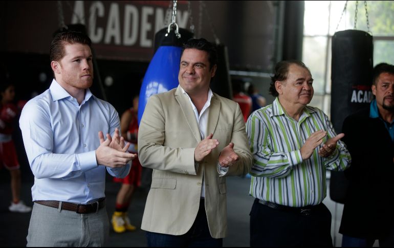 “Chepo” Reynoso estuvo en Zapopan para acompañar a “Canelo” en la inauguración de una academia de box que llevará el nombre del pugilista tapatío. NTX / ARCHIVO