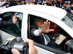 En el camino, López Obrador se ha visto afectado por el tránsito de las mañanas de la Ciudad de México. EFE / J. Núñez