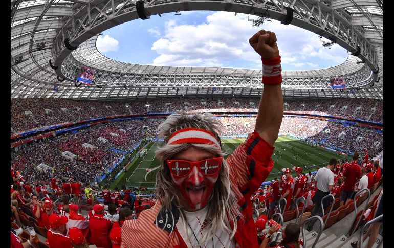 En representación de la afición danesa. AFP/ARCHIVO
