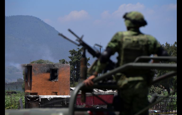 Personal del Ejército mexicano se trasladó al sitio. AFP/P. Pardo