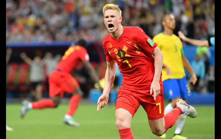 El tanto que le dio la victoria a Bélgica llegó por cuenta de Kevin De Bruyne en el 31. AFP / E. Dunand