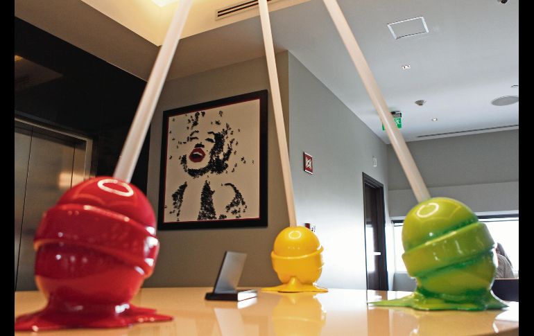 Arte. Cuadro de Marilyn Monroe ubicado en el lobby del restaurante Piso 7.