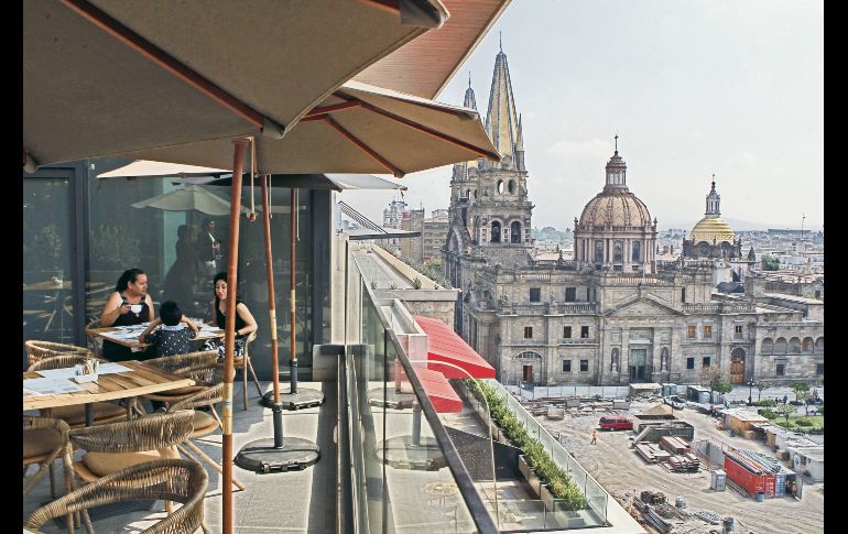 Paisaje. El restaurante Piso 7 ofrece una vista hacia la Catedral.