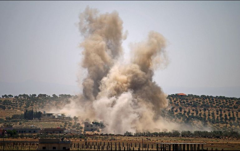 Irán, Siria y Rusia acusarona Israel por el ataque a la base aérea T4 en la provincia central de Homs. AFP / M. Abazeed