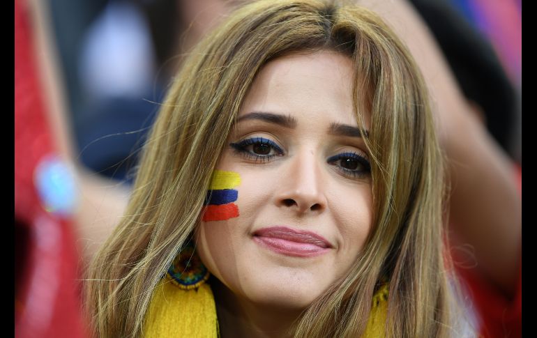 Una fan de Colombia. AFP/ARCHIVO