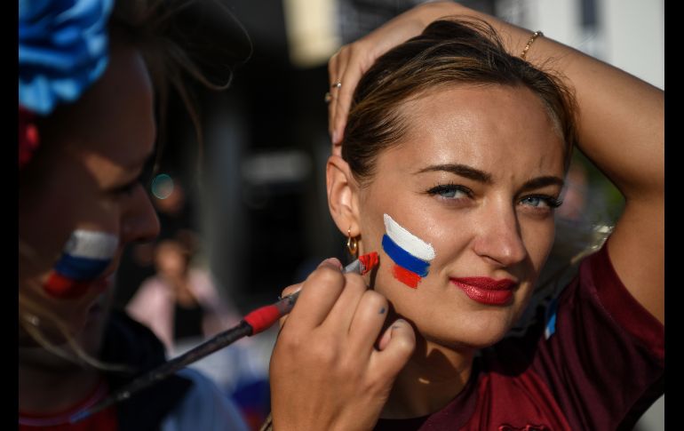 Fans desatacaron en los partidos disputados en el Mundial de Rusia 2018. Apoyo local. AFP/ARCHIVO