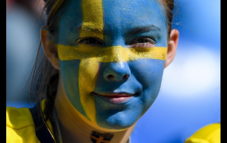 Con los colores de Suecia. AFP/ARCHIVO