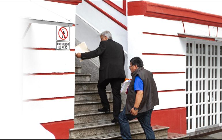 El político de Tabasco llegó a sus oficinas a las 08:50 horas. NTX / J. Espinosa