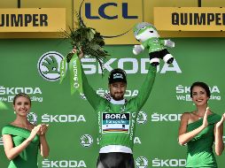 El eslovaco superó al italiano Sonny Colbrelli, lo mismo que el domingo pasado en la llegada de la segunda etapa en La Roche-sur-Yon. AFP / M. Bertorello