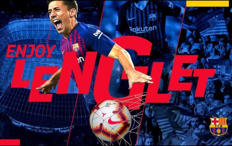 Lenglet estará con el Barça hasta el 30 de junio de 2023 y tendrá una cláusula de rescisión de 300 millones de euros, informó el club catalán. ESPECIAL / fcbarcelona.com