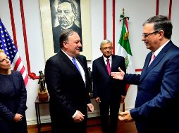 La reunión entre el virtual presidente electo, Andrés Manuel López Obrador y Mike Pompeo duró alrededor de 50 minutos. AFP / P. Pardo