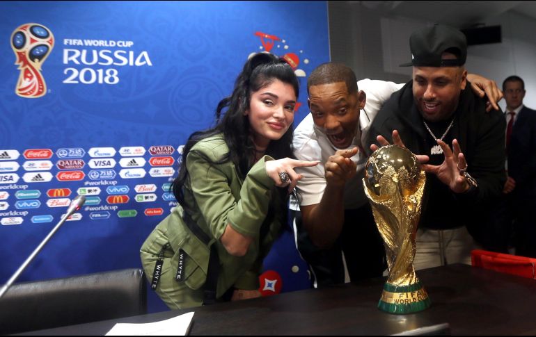 Era Istrefi, Will Smith y Nicky Jam, quienes serán los encargados de presentar el show de medio tiempo en la final de la Copa Mundial Rusia 2018. NOTIMEX/J. Arciga