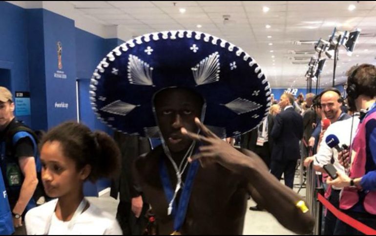 Así lució Mendy tras los festejos por ganar el Mundial Rusia 2018. TWITTER/@equipedefrance