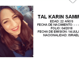 Tal Karin Zamira de 22 años de edad, fue localizada con vida la noche del domingo, informó el gobierno estatal. TWITTER / @GobOax