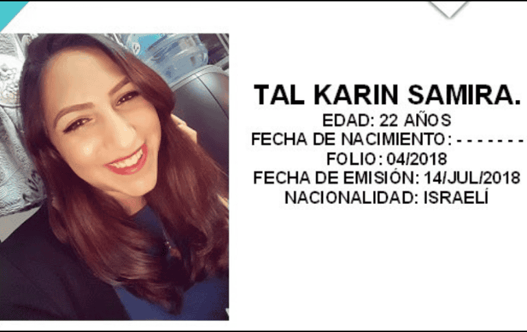 Tal Karin Zamira de 22 años de edad, fue localizada con vida la noche del domingo, informó el gobierno estatal. TWITTER / @GobOax