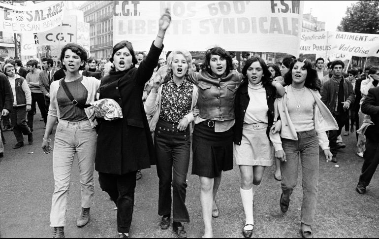 Testimonio. Imagen tomada por Gilles Caron, en la que se ve una de las protestas de Mayo del 68, en Francia. ESPECIAL