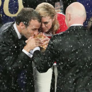 Mandatarios roban cámara durante la final de Rusia 2018