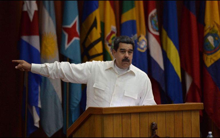Nicolás Maduro participó en la jornada de clausura XXIV del Foro de Sao Paulo. AFP / A. Lage
