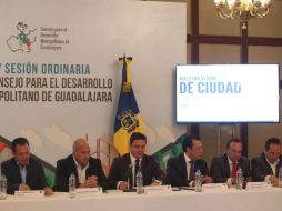 Durante la cuarta sesión del Consejo para el Desarrollo Metropolitano, Aristóteles Sandoval confirmó 36 proyectos. EL INFORMADOR / R. Tamayo