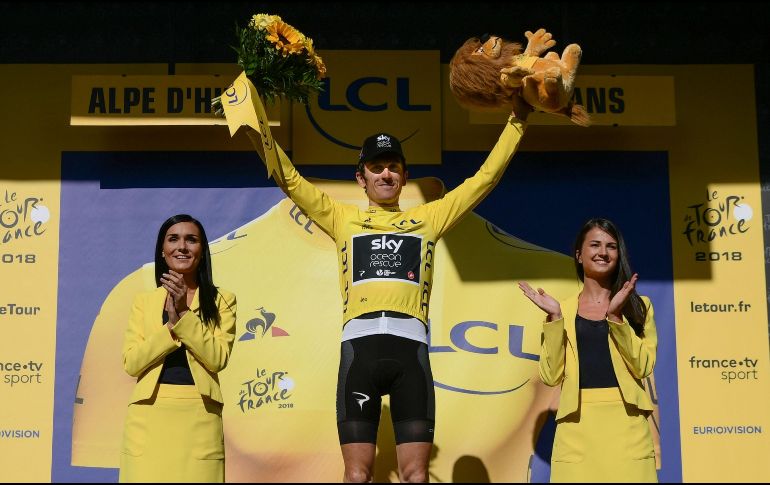 Ante sorpresa general, Thomas logra mantener su liderato tras superar al cuatro veces ganador del Tour, Chris Froome, y a otros tres favoritos. AFP / P. Lopez