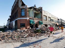 El tornado pasó por el poblado de Pella, ubicado a unos 64 kilómetros al sureste de Des Moines. AP / C. Neibergall