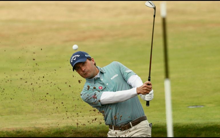 Kevin Kisner. Sale de una trampa en el hoyo 8 durante la segunda ronda del Abierto Británico de Golf. AP