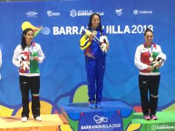 Isabella Páez, de Venezuela, se quedó con el oro, al registrar 2:11.26. TWITTER / @FemexNatacion