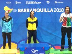 La colombiana Isabella Arcila se llevó el oro, mientras que el bronce quedó en manos de la bahamesa Joanna Evans. TWITTER / @FemexNatacion