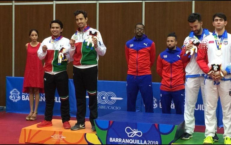 Los mexicanos Marcos Madrid y Ricardo Villa, medalla de plata de los Juegos Centroamericanos y del Caribe 2018. TWITTER / @CONADE