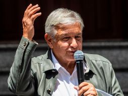 AMLO dijo que se han ejercido alrededor de 45 mil millones de pesos en el NAICM en el Lago de Texcoco. AFP / P. Pardo