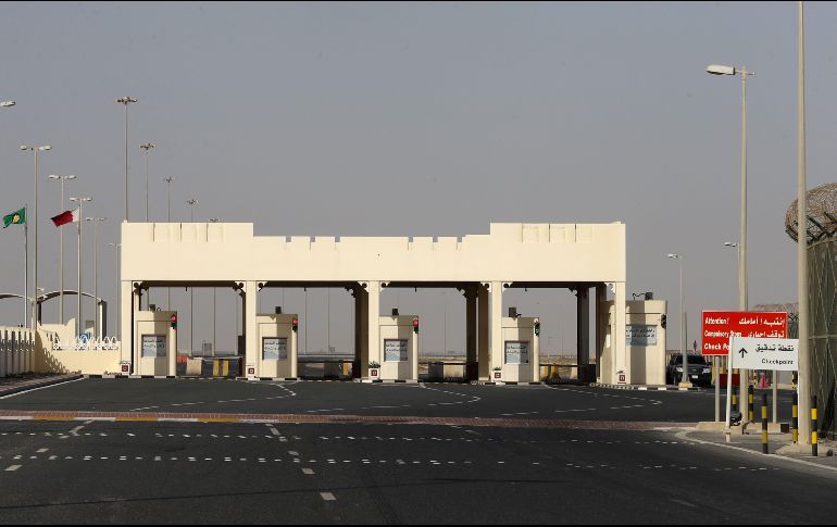 Puesto fronterizo entre Qatar y arabia Saudita. En junio de 2017, Arabia Saudita, EAU, Baréin y Egipto rompieron relaciones con Qatar. AFP/K. Jaafar