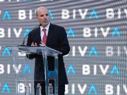 Durante la ceremonia de inauguración de las operaciones de BIVA, el funcionario destacó el crecimiento del mercado de valores en el país, pues el valor de capitalización creció de 6.8 a 7.9 billones de pesos. NTX / J. Lir