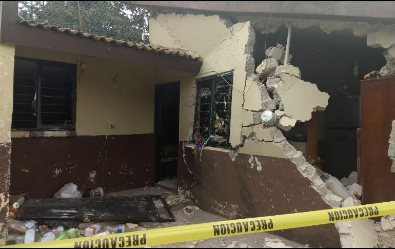 Autoridades informan que el gas se acumuló en una de las habitaciones y explotó la finca. ESPECIAL / Protección Civil Jalisco
