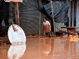 Al menos 13 aldeas de Attapeu quedaron inundadas tras el derrumbe. AFP/N. Nguyen